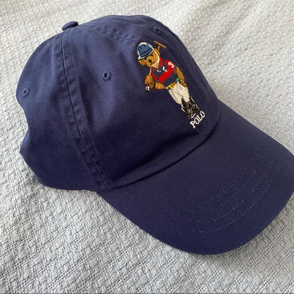 Polo Ralph Lauren Bear Baseball Cap Hat - Navy NEW - Picture 2 of 8